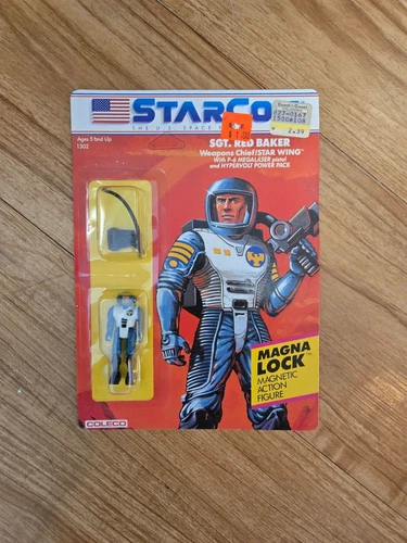 StarCom™ SGT. Red Baker Action Figure, Vintage 1986 Collectible, New!