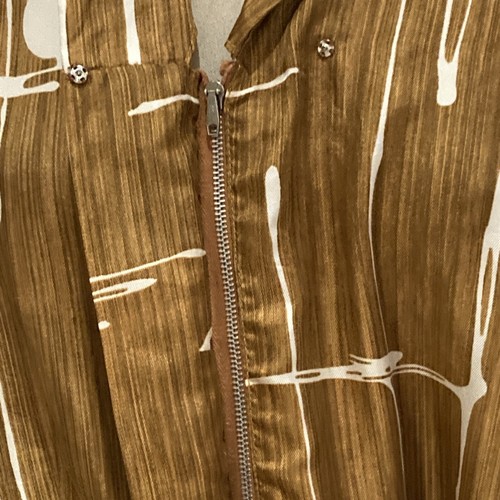 Vintage 1950s Abstract Belted Dress + Cuff-Links, Armpit to Armpit 21.5" approx - Bild 11 von 12