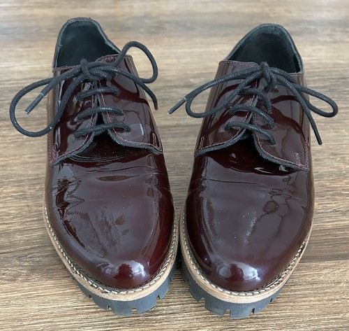 Zapatos Clarks Fintona Rosa Burdeos Reino Unido 5 UE 38 Mujer Borgoña Charol Calles - Imagen 7 de 8