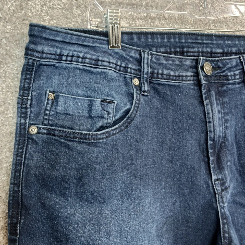 Buffalo David Bitton Jeans Mens 38X34 Blue Dark Wash Axel Slim Stretch Comfy - Image 3 of 4