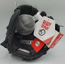 Franklin Youth Tee Ball Fielding Glove And Ball Right Hand Throw Black 9"