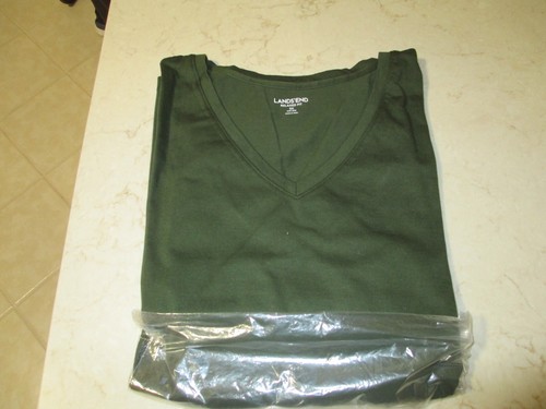 LANDS' END WOMEN'S 3X, NIP, "V" NECK, LONG SL COTTON KNIT TEE TOP-VARIOUS COLORS - Picture 11 of 14