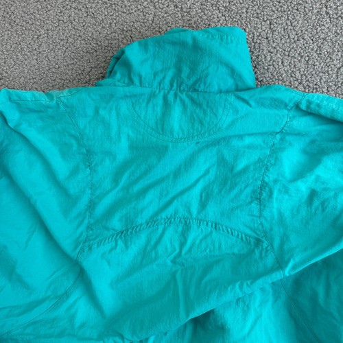 Vintage Nike Windbreaker Jacket Youth Medium 10-12 Teal Nylon Full Zip Mock 90S - Picture 15 of 16