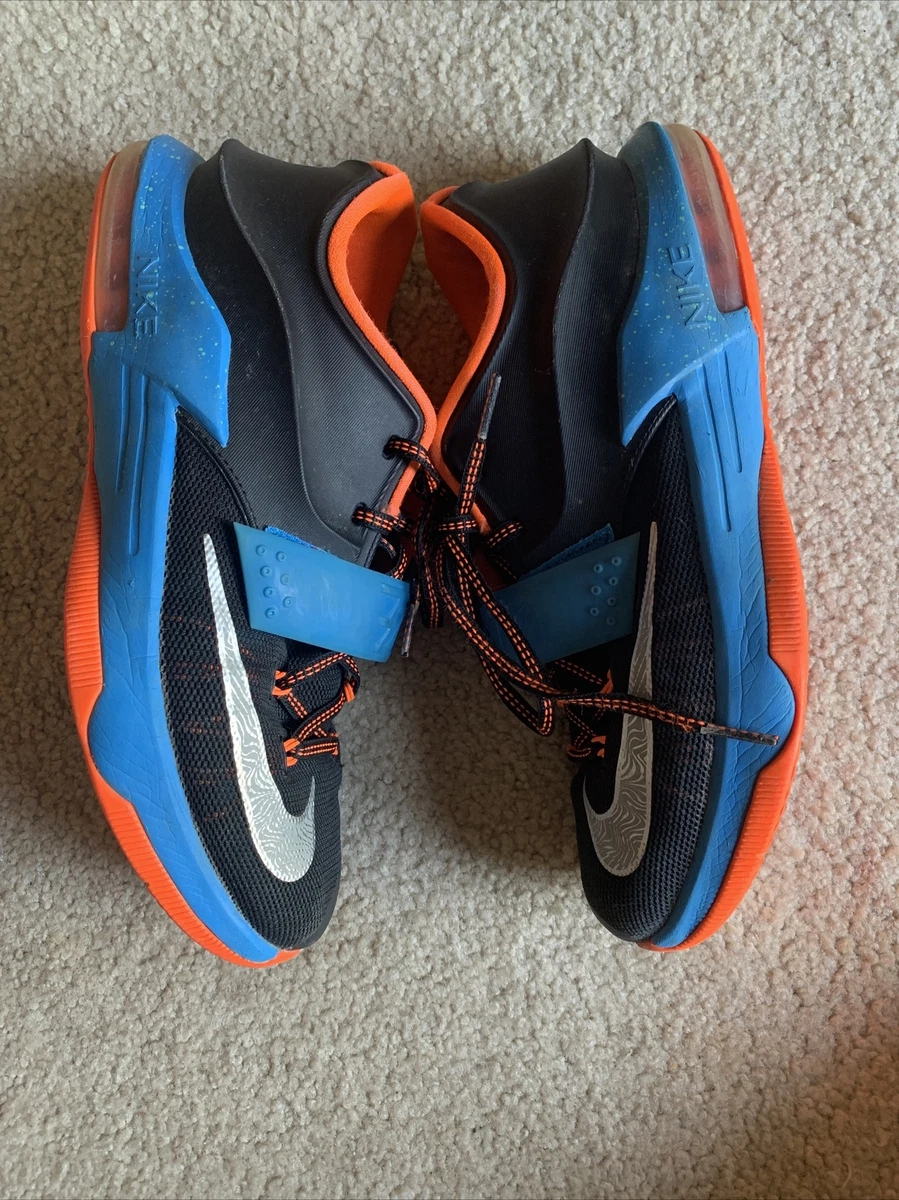 Nike KD 7 On the Road Black Silver Blue Crimson Size 7 669942-002 Kevin  Durant | eBay