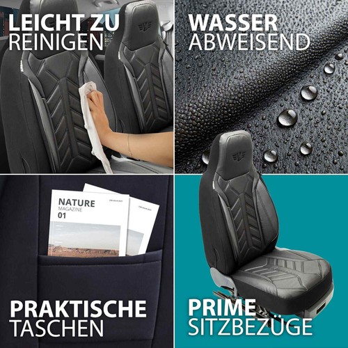 Fundas de asiento de autocaravana Pilot adecuadas para Tri-R Transport T20 (negro antracita) - Imagen 12 de 12