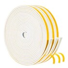 White Doors Windows Weather Stripping 3 Rolls 1/4 Inch Wide X 1/8 Inch Thick ...