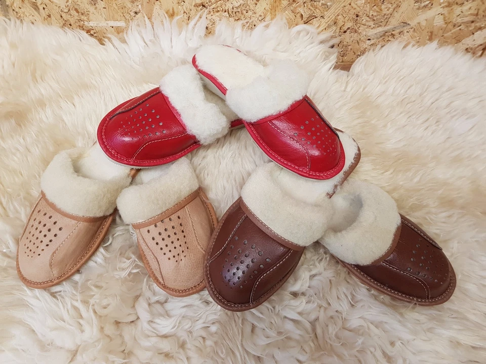New Ladies Womens Hard Sole Warm Winter Furry Slip On Mules Slippers Shoes NL