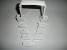 FloPlast Square Flush Down Pipe Clip spacers - White  or Black -  10pk Extenders