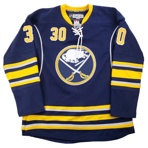 Buffalo Sabres NHL Hockey Jersey CCM Center Ice RBK Fight Strap 30 Miller Sz. 50 - 第 1/16 張圖片
