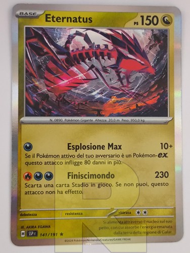Eternatus ® Scintille Folgoranti 141/191 ® Rara Holo Foil ® Pokemon ® Italiano