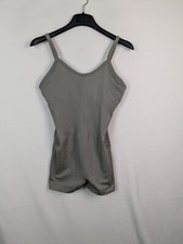Ladies casual playsuit olive green textured size S/M strap sleeveless