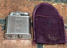 Vintage Ronson Whirlwind Cigarette Lighter Chrome  Made in USA w/ Case