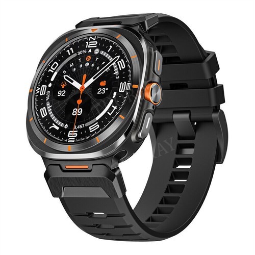 Stainless Steel+Silicone Band Strap Bracelet For Samsung Galaxy Watch Ultra 47mm - Imagen 17 de 21