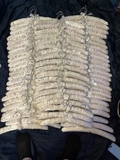 Hangers, Padded, White, Silk, 15" LikeNEW Lot Of 100