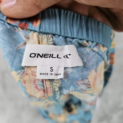 O'Neill Pearla Woven Button-Up Shorts Womens S Blue Floral Viscose High Rise - Picture 11 of 12