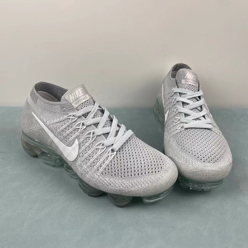 Men's Classic Style Nike Air VaporMax Flyknit Gray White Running Shoes
