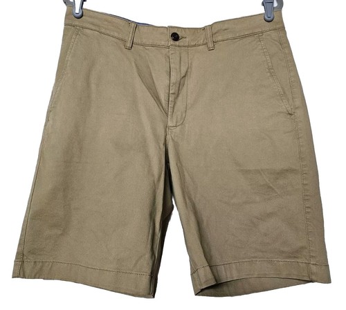 LL Bean Standard Fit Chino Shorts Brown 34w Inseam 9" 503788 Cotton Spandex - Picture 3 of 4