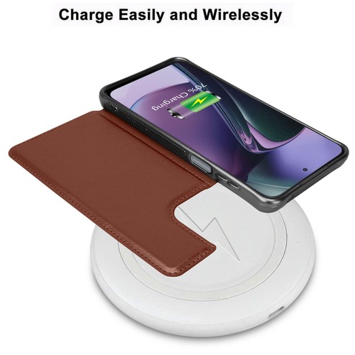 Funda billetera de cuero con soporte para tarjetas para Motorola Moto G/G 5G 2023 - Imagen 41 de 54