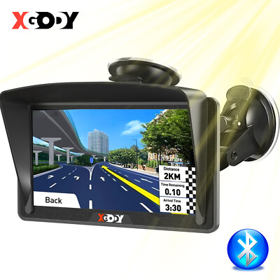 XGODY 7 Zoll BT Navigationsgerät Navigationssystem Blitzerwarner für Auto LKW