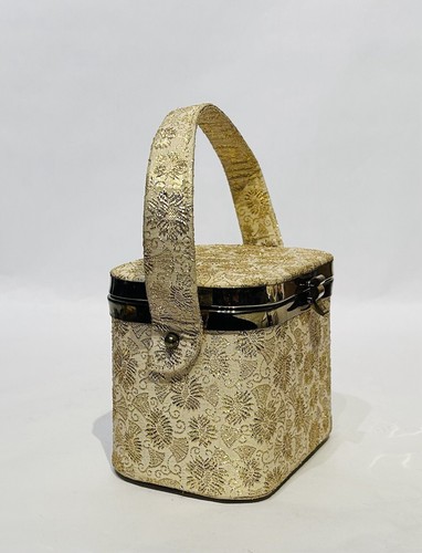 Borsetta scatola broccato oro vintage anni 60 - Foto 5 di 19