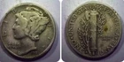 1941 D Silver Mercury Dime#100Bs