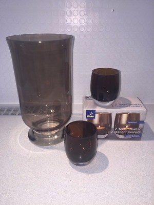 zwei Teelichthalter + große Kerzen Vase von Tchibo, #De-2