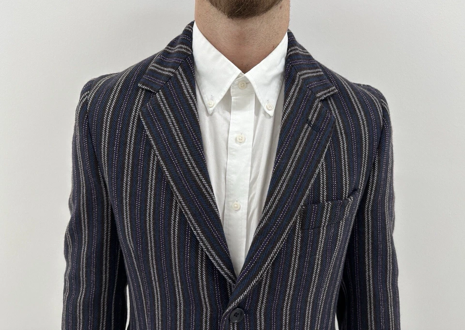 DDP Daniele Alessandrini Men’s Blazer Striped Jacket Coat size IT-48 / US-38 - Image 3 of 4