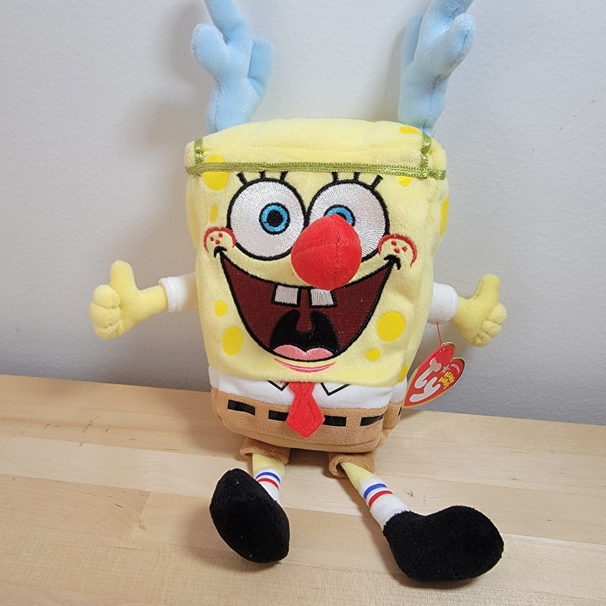 Ty Beanie Baby - SPONGEBOB SLEIGHRIDE (SQUAREPANTS) MINT