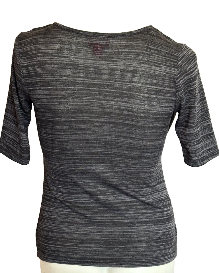 Top Bongo para mujer cuello capucha carbón tejido 2 piezas look con detalles tachonados talla M Foto 4 de 4