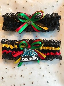 Cronulla Sharks NRL Licenced tag on Brides Wedding garter set Made all sizes