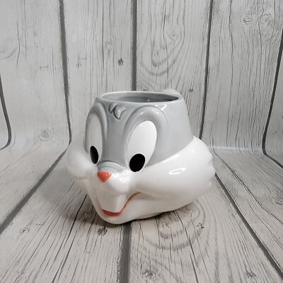 Super Rare 1989 Warner Brothers Bug Bunny Ceramic 3D Figural Mug - Looney Tunes