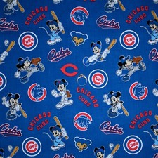 BonEFul Cotton Quilt Blue Red White Chicago Cubs Boy Disney MLB Baseball L SCRAP