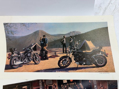 Harley 1980 AMF 4 Stück Artwork Set Sturgis Wideglide Sportster Prints - Bild 2 von 5