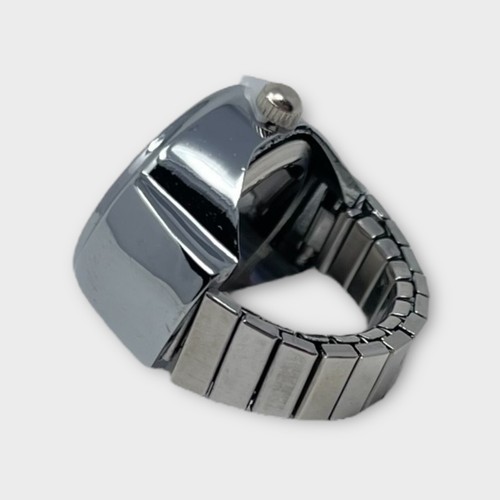 Fashion Silver Quartz Jewelry Finger Ring Mini Watch For Women Men's Gift NEW - Picture 2 of 4