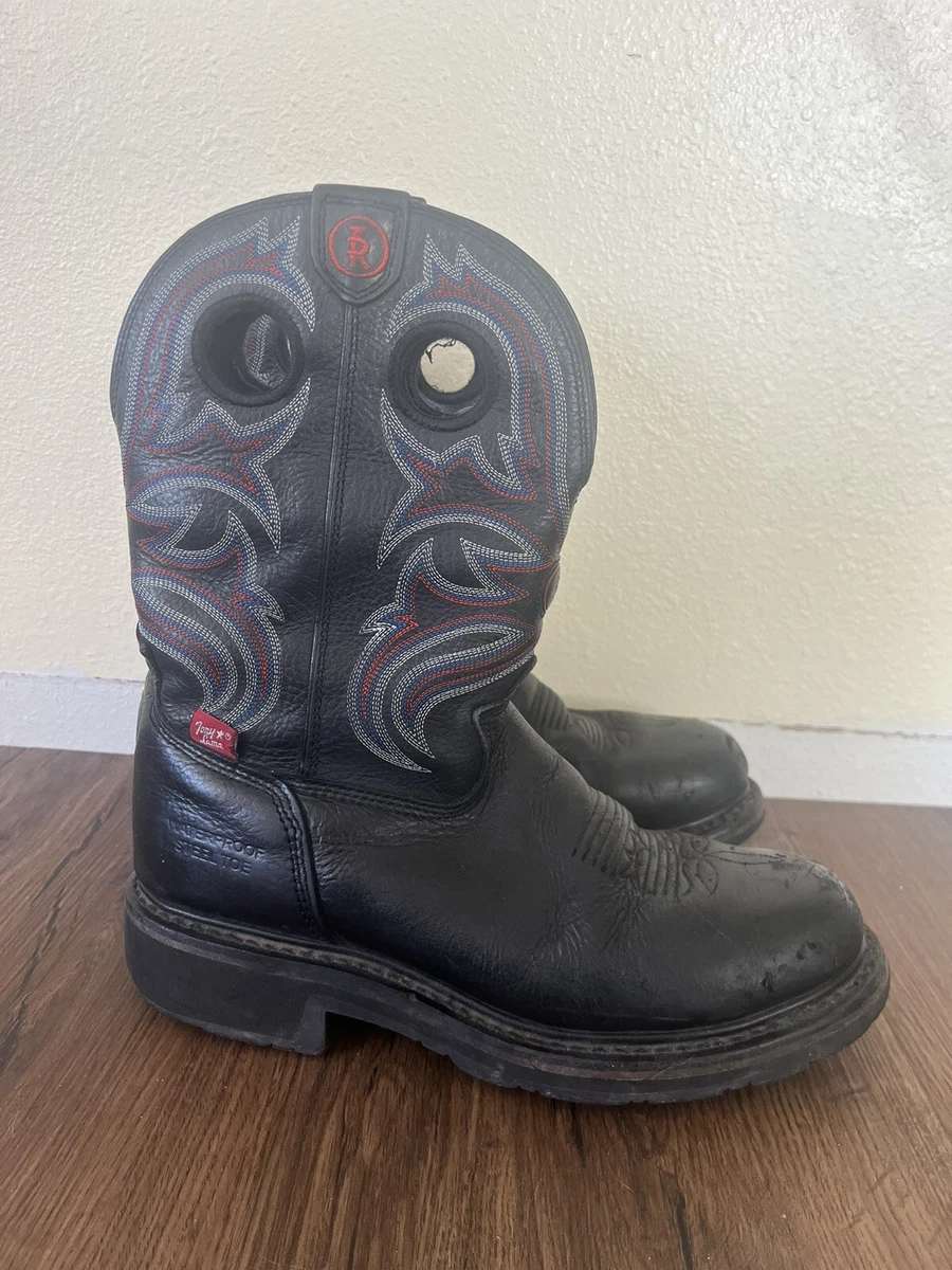 Tony lama black work boots hotsell
