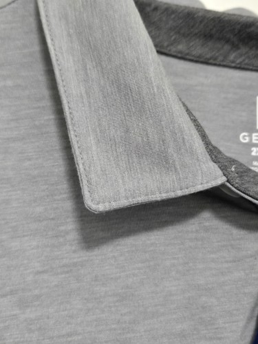 George Maglia Uomo Polo Maglia Manica Corta Camicia 2XL XXL Elasticizzata Grigio Erica - Foto 5 di 9