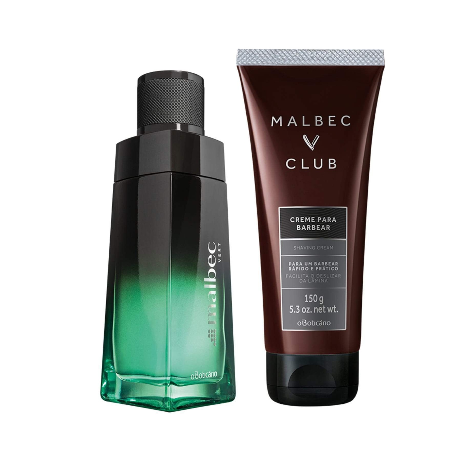 Kit Malbec Vert Club: Deodorant Cologne Vert, 100ml Barbear