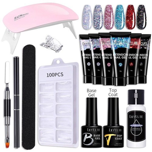 Set Gel Unghie 6W Lampada LED Set Completo Manicure Vernis Semi Permanente Prolunga Rapida - Foto 9 di 95