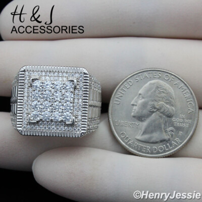 Orecchini Hip Hop Ghiacciati Da Uomo Ghiacciato - 925 Argento Sterling - Foto 11