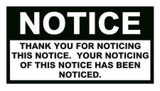 Notice Vinyl Decal Bumper Sticker Jdm Funny Toolbox Car Windows Outdoors
