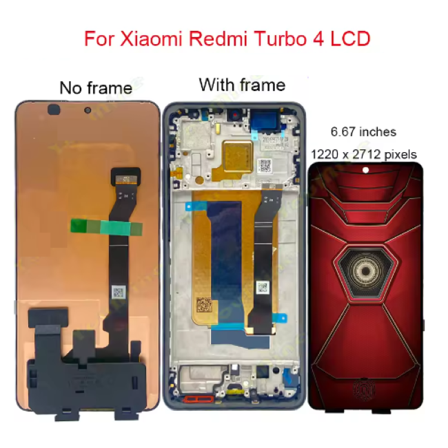 OEM For Xiaomi Redmi Turbo LCD Screen Display Touch Digitizer Assembly  W/Frame