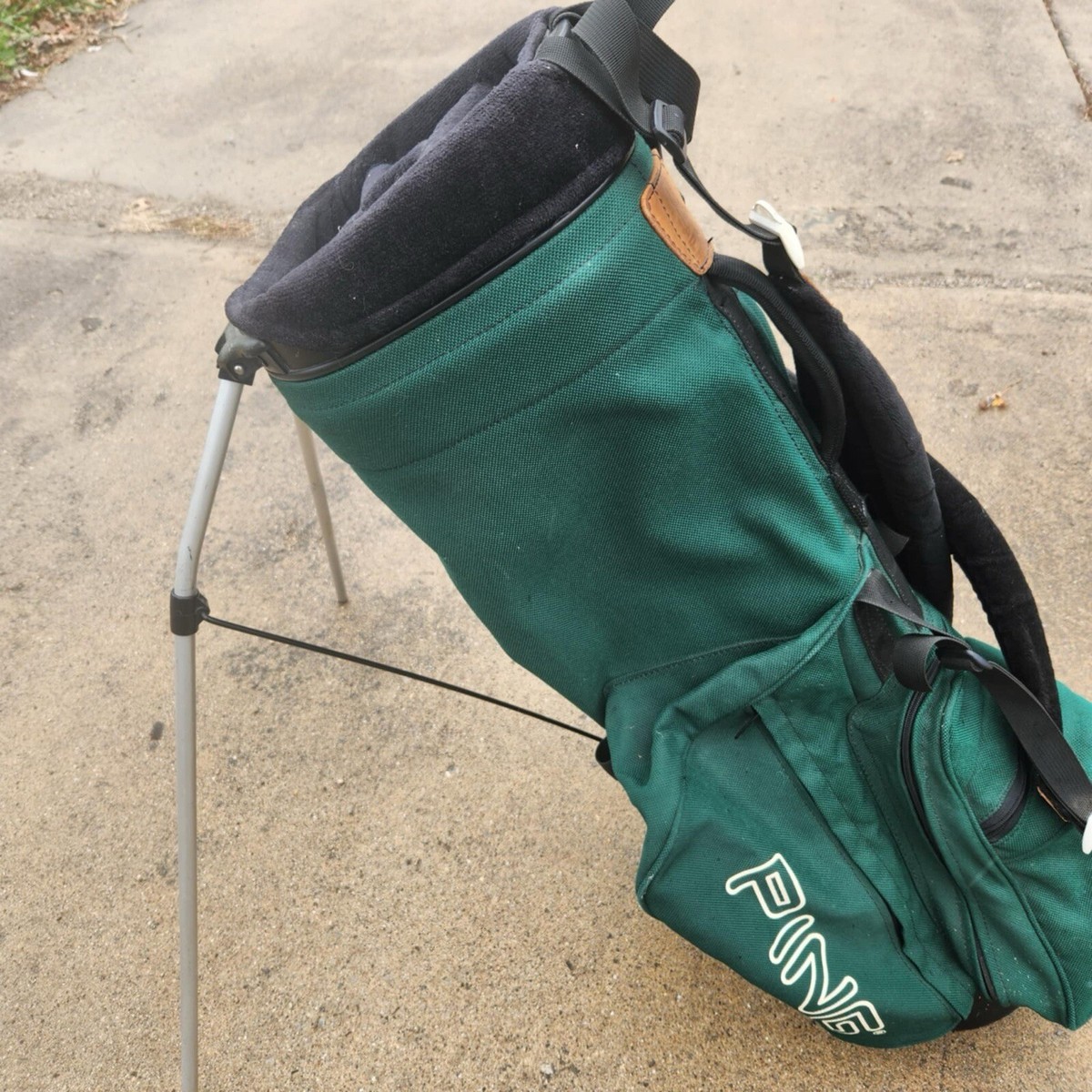 PING Karsten スタンドバッグ Vintage PING HOOFER KARSTEN Carry Stand Golf Bag Gray Grey