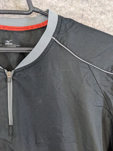 Mizuno Performance Jacket Boys Youth Extra Large Black Pullover 1/4 Zip Athletic - Picture 2 of 13