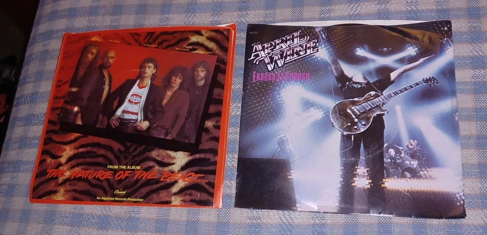 2 Record Lot April Wine Enough Is Enough/just between You & Me 45 rpm ROCK METAL - Image 2 of 2