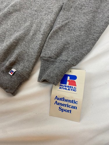Vintage Rayon Youth Sweatshirt Small Russell Athletic NWT Gray Tri-Blend 80s - Picture 4 of 10