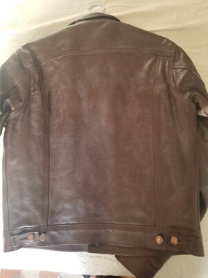 希少 AERO LEATHER Co ジャケット　ホースレザ アルパカウール38 AERO LEATHER size 38 Horse Leather flight jacket brown