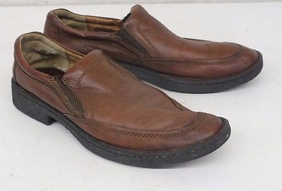 Born Handcrafted Footwear Marbled Brown Leather Slip-On Shoes US
