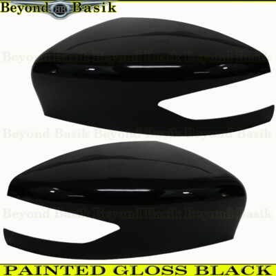For 2016-2021 2022 2023 Nissan Maxima GLOSS BLACK Mirror COVERS w/ Turn Signal