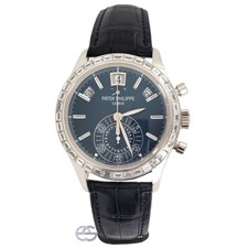 Patek Philippe 5961P 001 Complications Blue Baguette Diamond Platinum Box Papers 5