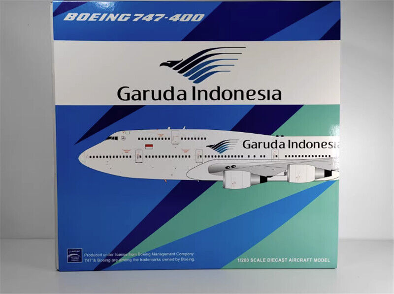 JC wings Garuda Indonesia for BOEING B747-400 PK-GSH 1/200 JC wings Garuda Indonesia for BOEING B747-400 PK-GSH 1/200